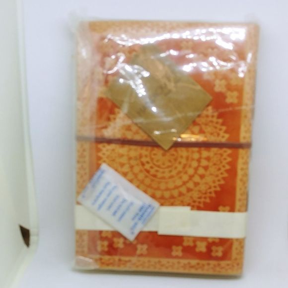 Handcrafted Leather and Cotton Journal 7 x 5 in - Picture 8 of 8